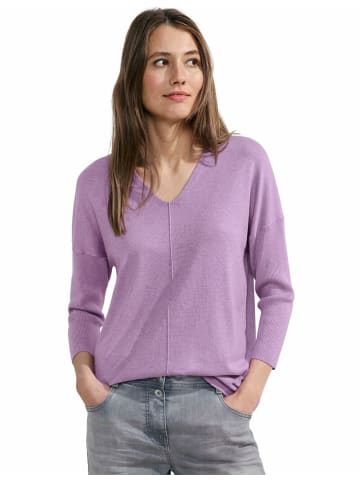 Cecil V-Kragen Pullover für Damen in Lila
