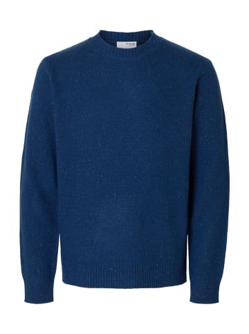 SELECTED HOMME Pullover 'Neil' in dunkelblau meliert