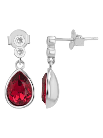 Adeliás Damen 925 Silber Ohrringe Ohrstecker mit funkelnden Zirkonia in silber
