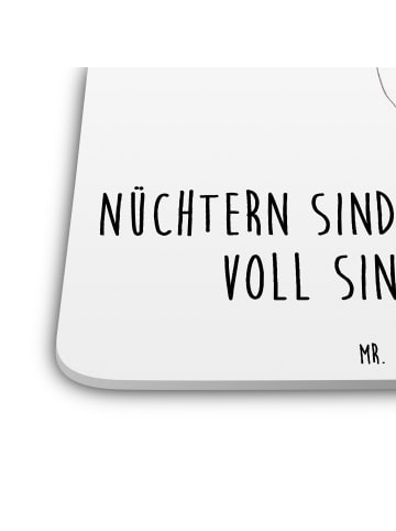 Mr. & Mrs. Panda Bierdeckel Einhorn Party mit Spruch in Weiß