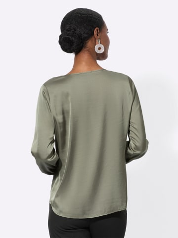 creation L Satinbluse in khaki
