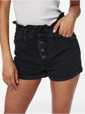 ONLY Kurze Bermuda Denim Jeans Shorts mit elastischem Bund ONLCUBA in Schwarz