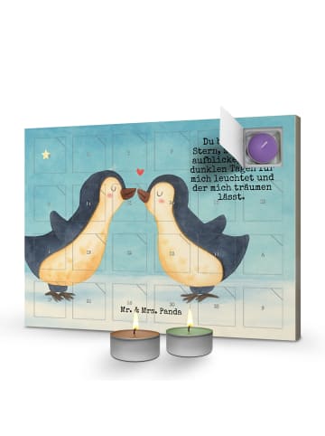 Mr. & Mrs. Panda adventskalender duftkerzen Pinguin Liebe Design... in Weiß