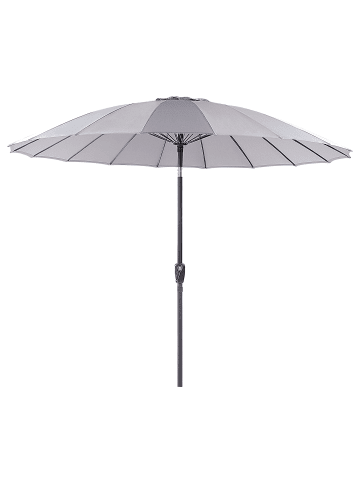 Beliani Marktschirm BAIA in Grau/Schwarz - (W) 255 x (H) 235 x (L) 255 cm