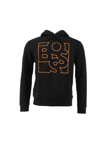 BOSS Hoodie mit Print in Schwarz