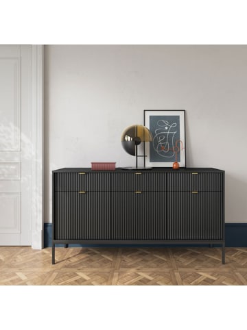 Feldmann-Wohnen Sideboard Nova schwarz 154 / 39 / 83cm
