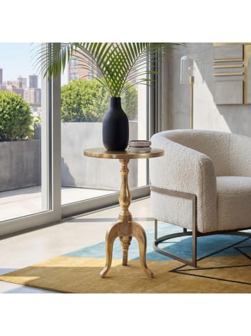 FineBuy Beistelltisch in Gold / Aluminium / 35x35x55