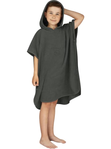 normani Badeponcho aus Bio-Baumwolle für Kinder in Anthrazit