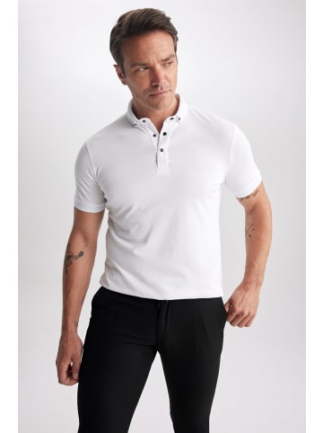 DeFacto Poloshirt SLIM FIT in Off Weiss