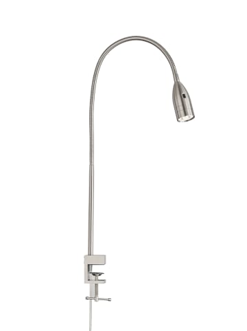 FISCHER & HONSEL LED-Klemmleuchte Sten in Nickelfarben -  (L)50 x (B)4 x (H)60 cm