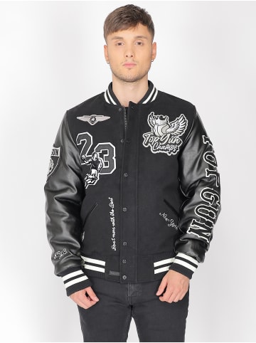 TOP GUN College Jacke TG23004 in schwarz