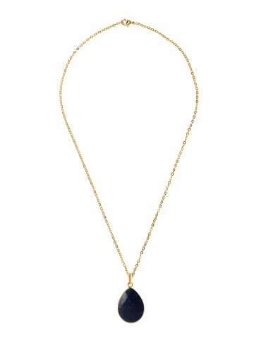 Gemshine Halskette mit Anhänger Saphir Tropfen in gold coloured