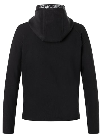 super.natural Merino Hoodie mit Reißverschluß in schwarz