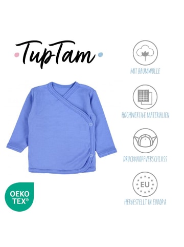 TupTam Baby Langarm Wickelshirt 5er Set in grün/blau