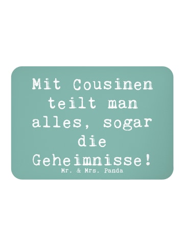Mr. & Mrs. Panda Magnet Spruch Cousine Geheimnisse mit Spruch in Meeresbrise