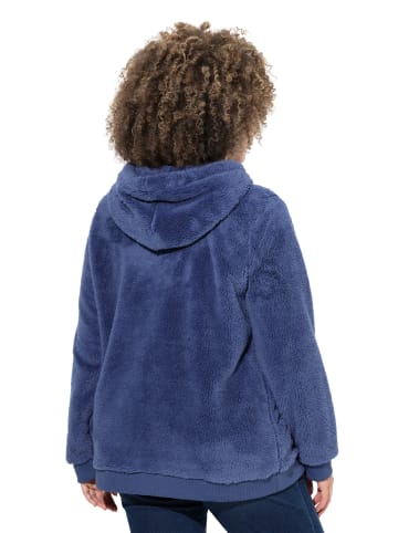 Ulla Popken Sweatjacke in atlantikblau