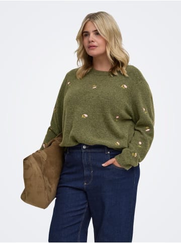 ONLY Carmakoma Strickpullover in Burnt Olive