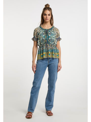 usha FESTIVAL Damen Blusenshirt in Blau Mehrfarbig
