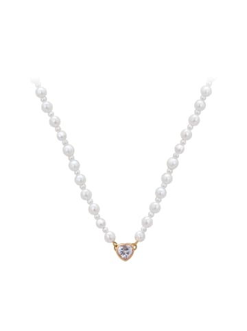 faina Women Necklace in Rose Gold White