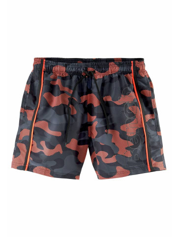 Bench Badeshorts in schwarz-orange