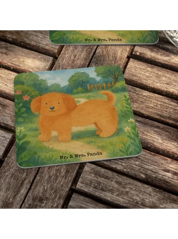 Mr. & Mrs. Panda Tassenuntersetzer Hund Flauschig Design ohne Sp... in Weiß