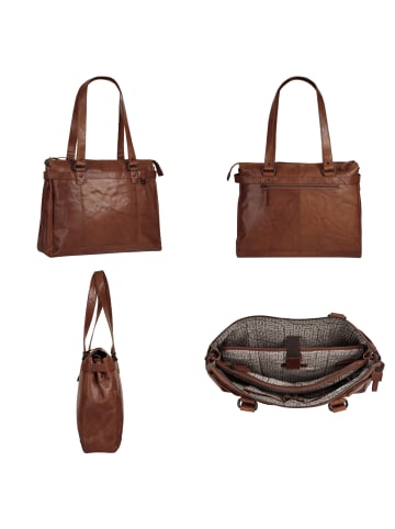 SPIKES & SPARROW Shopper in cognac