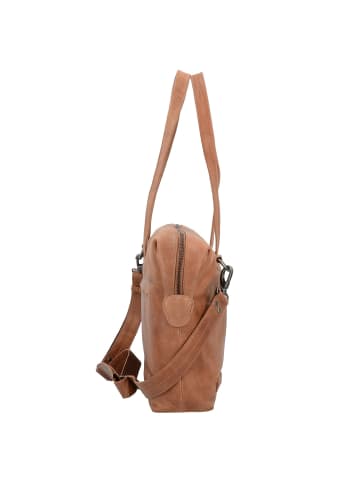 Plevier Pure Caithness Schultertasche Leder 40 cm Laptopfach in cognac