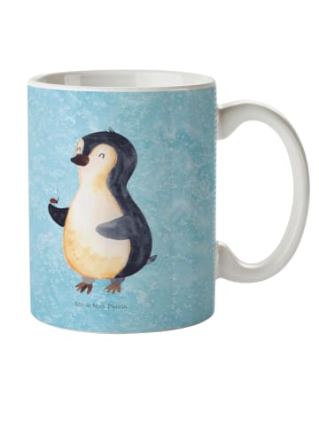 Mr. & Mrs. Panda Kindertasse Pinguin Marienkäfer ohne Spruch in Eisblau