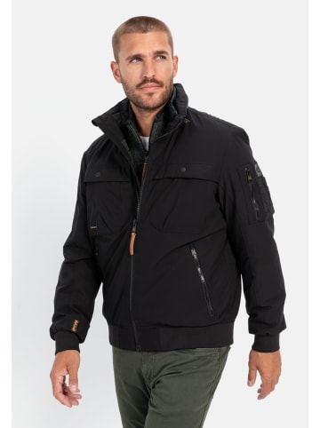 Camel Active Softshell Blouson mit einrollbarer Kapuze in Schwarz