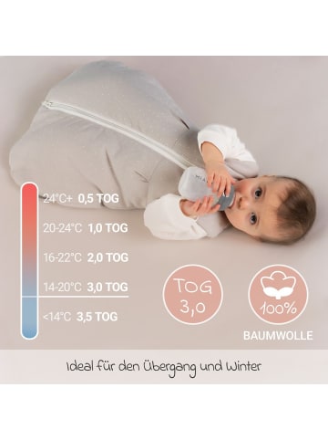 LaLoona Schlafsack wattiert - Dots - Light Taupe in beige,brown