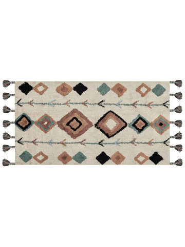 Beliani Kurzflor ESKISEHIR in Bunt/Beige - (W) 80 x (H) 1.5 x (L) 150 cm