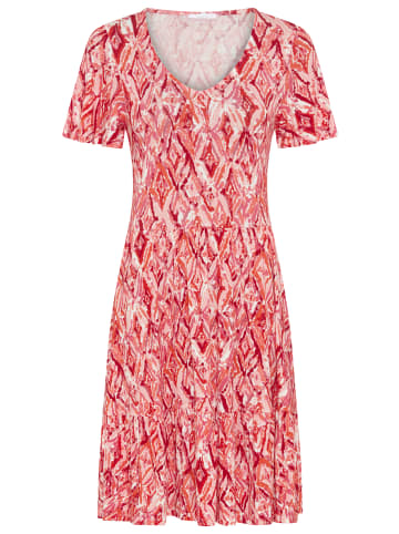 Tamaris Jerseykleid in pink gemustert