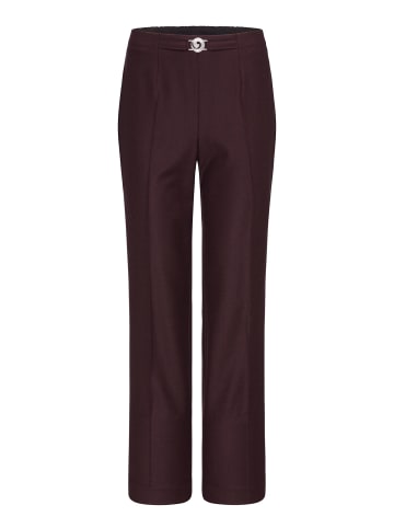 GOLDNER Kurzgröße:  Klassische Schurwoll-Schlupfhose MARTHA in bordeaux / melange