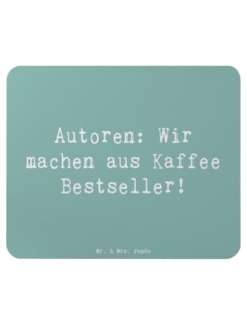 Mr. & Mrs. Panda Mouse Pad Spruch Autorin Kaffee mit Spruch in Meeresbrise