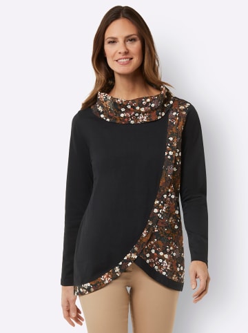 WITT WEIDEN Longshirt in schwarz-bedruckt