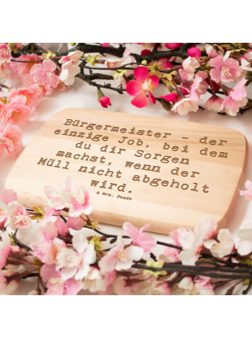 Mr. & Mrs. Panda Küchenbrett Spruch Bürgermeister Job mit Spruch in Transparent