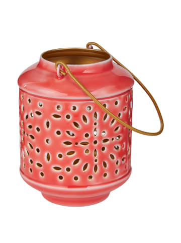 Butlers Laterne BLUE MAROCCO in Pastellrot