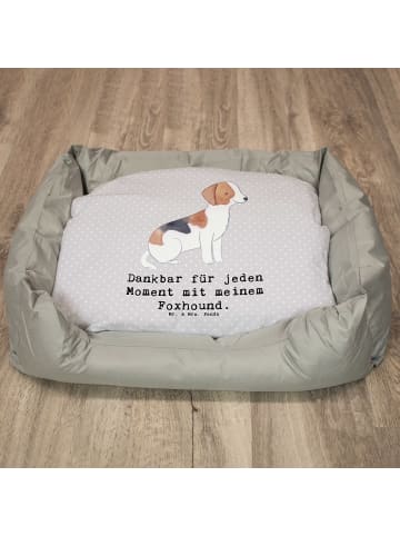 Mr. & Mrs. Panda Hundekörbchen Foxhound Moment mit Spruch in Grau Pastell