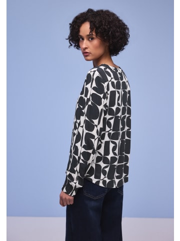 Street One Blusenshirt in marine weiß