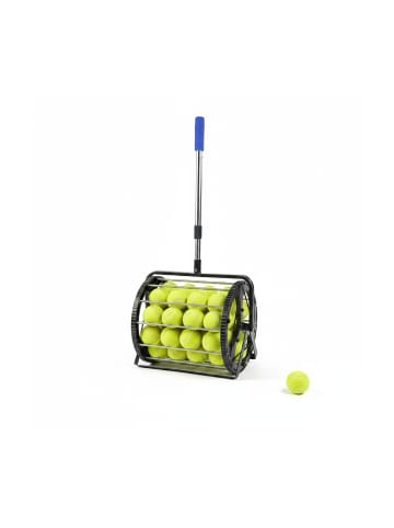 relaxdays Tennisball Sammler in Schwarz/ Silber - (B)29 x (H)106 x (T)27 cm