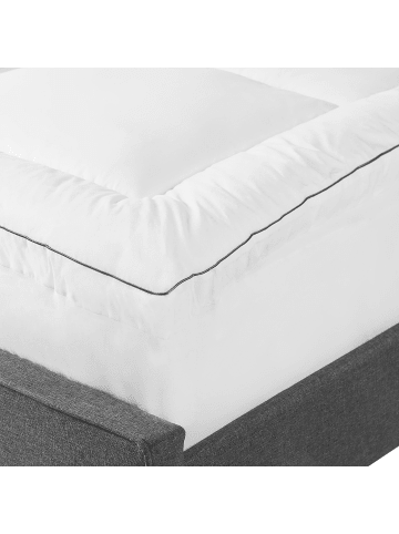 Beliani Topper MULHACEN in Weiß - (W) 90 x (H) 4 x (L) 200 cm