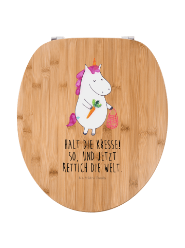Mr. & Mrs. Panda Klodeckel Einhorn Gemüse mit Spruch in Braun