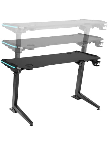 tectake Höhenverstellbarer Computertisch, 1300 x 672 x 720 - 1210 mm