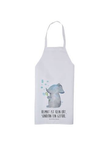 Mr. & Mrs. Panda Kochschürze Elefant Seifenblasen mit Spruch in Weiß