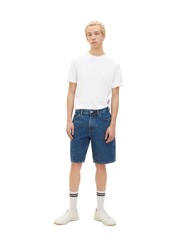 TOM TAILOR Denim Jeansshorts in clean mid stone blue denim