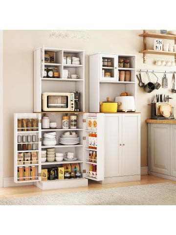 COSTWAY Küchenschrank 170 cm in Weiß