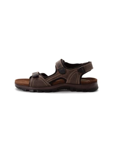 Camel Active Sandalen aus perforiertem Leder in Braun