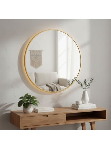 relaxdays Spiegel in Gold - 50 cm