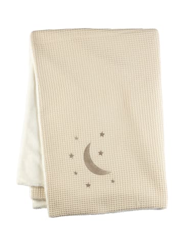 Sterntaler Babydecke Waffelpique Mond in ecru