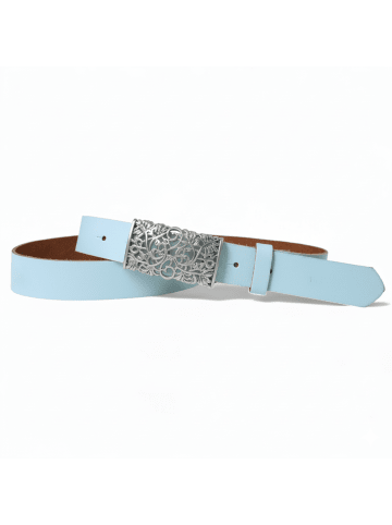FRONHOFER Ledergürtel in Aqua